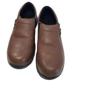 McRae Men's Leather Oil and Slip Resistant Loafers / Slip on Shoes, Size 10.5